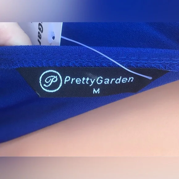 NWT PrettyGarden Blue One Shoulder Dress - Picture 3 of 14